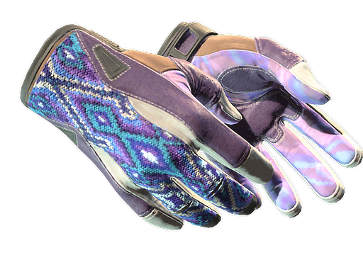 Sport Gloves Violet Beadwork