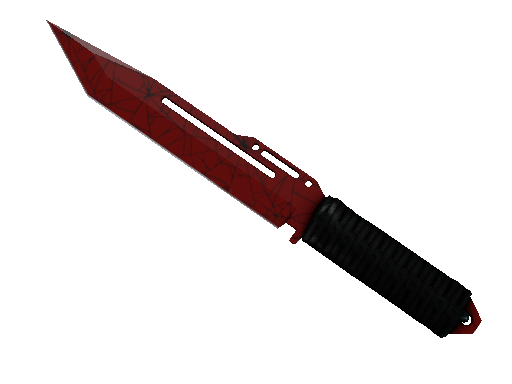 Paracord Knife Crimson Web