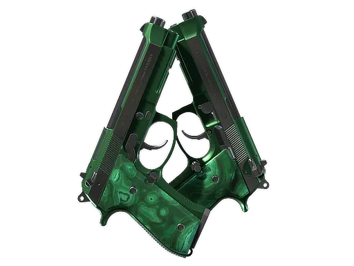 Dual Berettas Polished Malachite