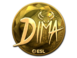 Sticker | Dima (Gold) | Katowice 2019 - CSGO Database