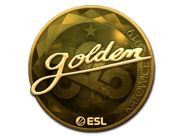 Sticker | Golden (Gold) | Katowice 2019