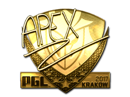 Sticker | apEX (Gold) | Krakow 2017 - CSGO Database