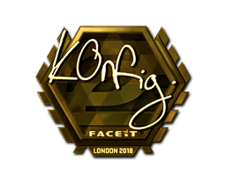 Sticker | k0nfig (Gold) | London 2018