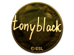 Sticker | tonyblack (Gold) | Katowice 2019